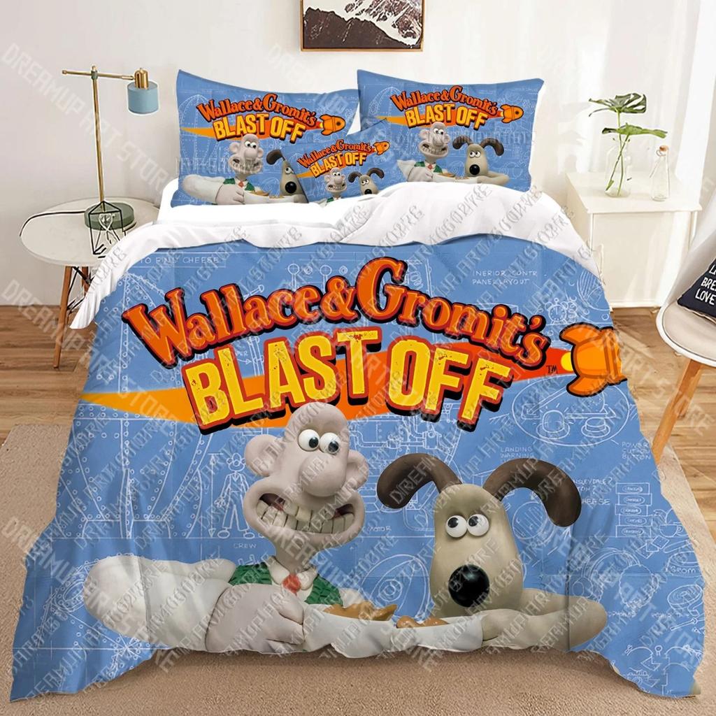 Wallace & Gromit 3D Bedding Sets print duvet cover Adults_ children bed comforter birthday gift dropshipping