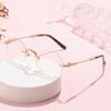 Xiaomi Фотохромные очки без оправы с огранкой по краю, трендовые, с большой оправой, защищающие от синего света, очки для близорукости 60032