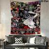Puella Magi Madoka Magica Wall Tapestry Aesthetic Wall Hanging Printed Fabric Blanket Decorative Tapestries for Bedroom Living Room Home Decor