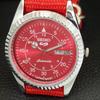 ЯПОНСКИЕ ВИНТАЖНЫЕ ОТРЕМОНТИРОВАННЫЕ МУЖСКИЕ ЧАСЫ SEIKO 5 АВТОМАТИЧЕСКИЕ 6309A С КРАСНЫМ ЦИФЕРБЛАТОМ a442989-1