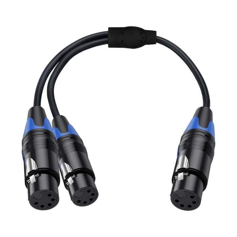 5-пиновый XLR разветвитель с 5-пиновыми XLR разъемами (папа и мама) для профессиональных звуковых систем, 50 см / 19,69 дюйма