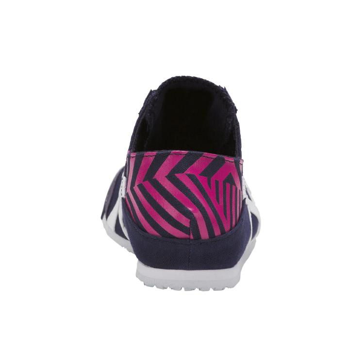 ONITSUKA TIGER MEXICO 66 Нескользящие Устойчивые к истиранию Низкие Кеды для скейтборда Унисекс Темно-синий Розово-красный D342N-5801