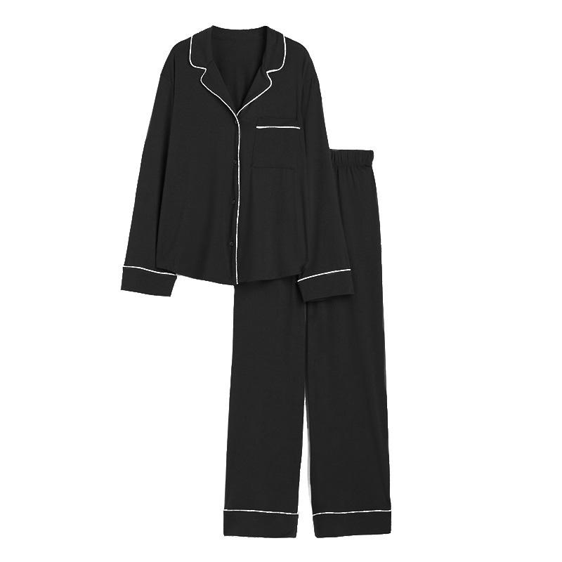 Couples Spring/Summer Merino Wool Tencel Cool Pajama Set Merino Casual Two Piece Home Wear Set