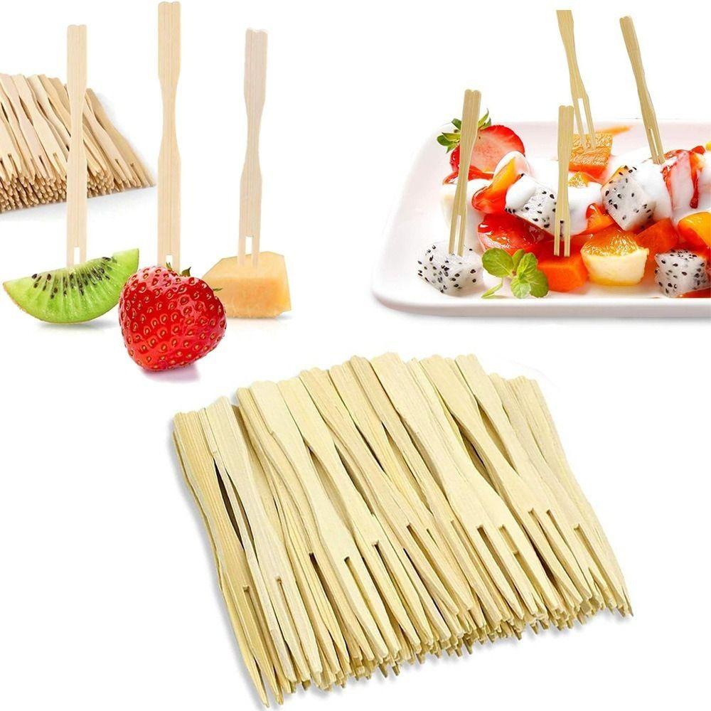 200 Pieces Mini Size Disposable Fruit Fork Love Shaped Top Fruit Picks Sushi Sticks  Birthday