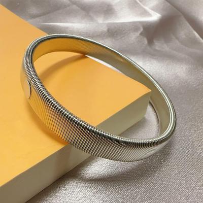 Мужской простой эластичный металлический браслет-манжета, держатель для рукава