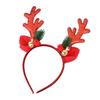 Festival Deer Antler Headpiece With Soft Fabric And Jingling Bells Comfortable Christmas Hair Ornament For Family