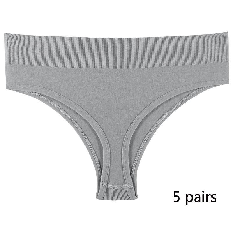 Спортивное нижнее белье для девочек, бесшовные сексуальные невидимые трусики со средней талией для девочек, однотонные удобные спортивные трусики с надписью «T» для женщин