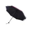 Black Rubber Umbrella, Butterfly Fluttering, Sun Protection, Women's Folding Sun Protection Umbrella, Lace Lace Lace Umbrella