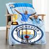 Manchester City Customize Your Name Blanket Cozy Customizable Blanket Ultra-Soft Suitable for Bedding Couch Chair Picnics Ideal for All Seasons