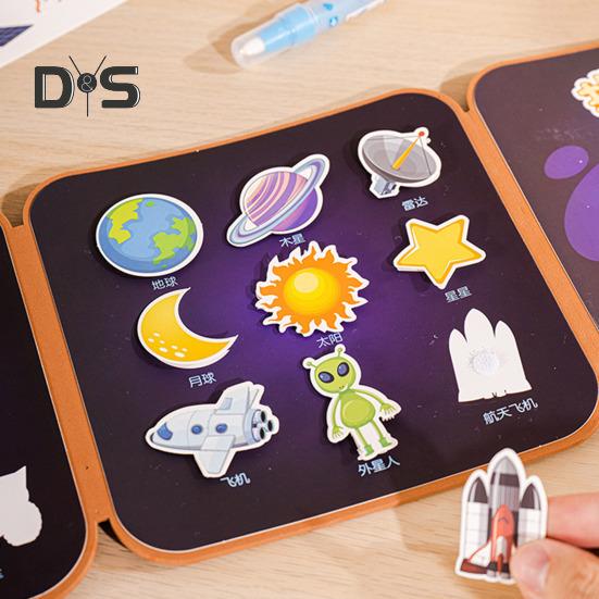 Волшебная водная раскраска для малышей, карманная складная мультяшная акварельная раскраска, обучающая художественная книга для детей