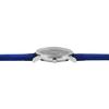 Montre bracelet - RAPTOR - Sunny - boîtier argenté 36 mm - cadran bleu - bracelet cuir bleu 18 mm
