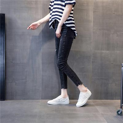 Кожаная повседневная женская обувь весна 2025 новая корейская версия универсальная спортивная маленькая белая обувь женская летняя на плоской подошве с мелким вырезом женская обувь