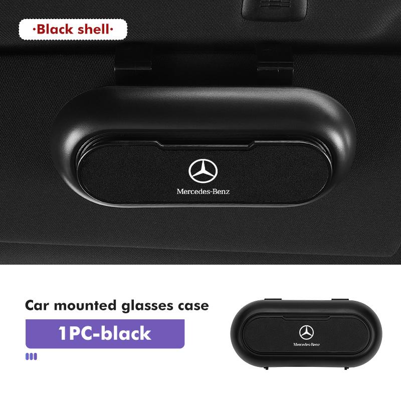 Car Glasses Case Storage Box Auto Accessories Sun Visor Holder For Mercedes Benz AMG A C E S G Class W201 W210 W108 W204 W205 GY4