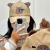 Runny Nose Cartoon Sun Hat Korean Style Peaked Cap Retro Capybara Baseball Cap  Outdoor