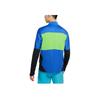 Nike Element Wild Run Повседневная спортивная рубашка с длинным рукавом с воротником-стойкой и принтом Мужские топы Синие DA0224-480