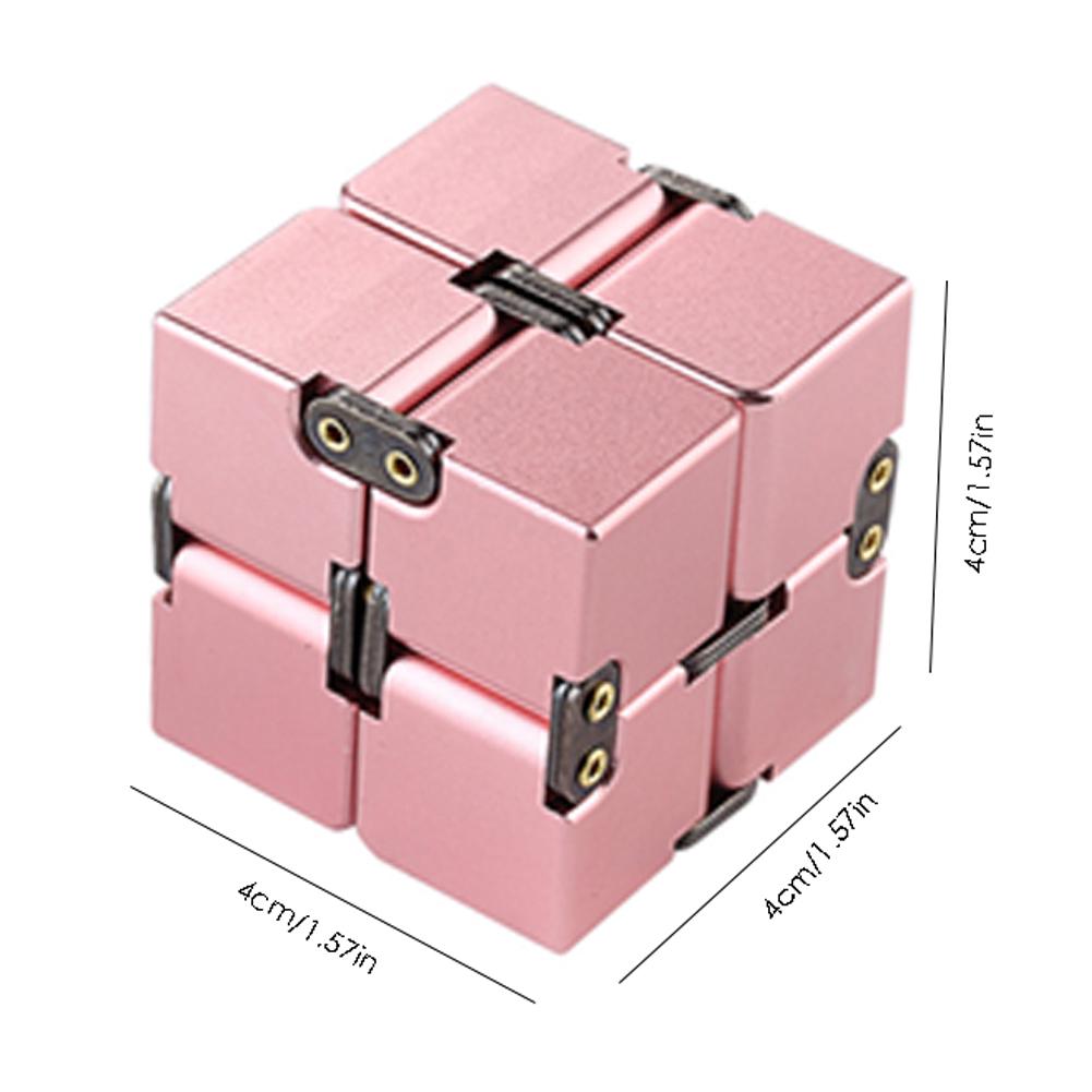 Алюминиевый кубик бесконечности, игрушка-фиджет для взрослых и детей, для офиса, учебы, релаксации, снятия стресса или уменьшения тревоги