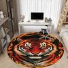 1pc Tiger Flame Print Chair Carpet for Office Non-Slip, Machine Washable Rug for Office - Holiday DecorMachine Made yy251029124