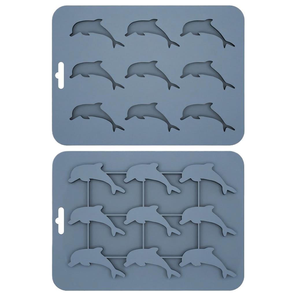 Animals Ice- Mold - Ocean Animals Turtle,Dolphins,Penguins,Silicone Mold For Baking Muffin Cake, Chocolate,Candy, Soap