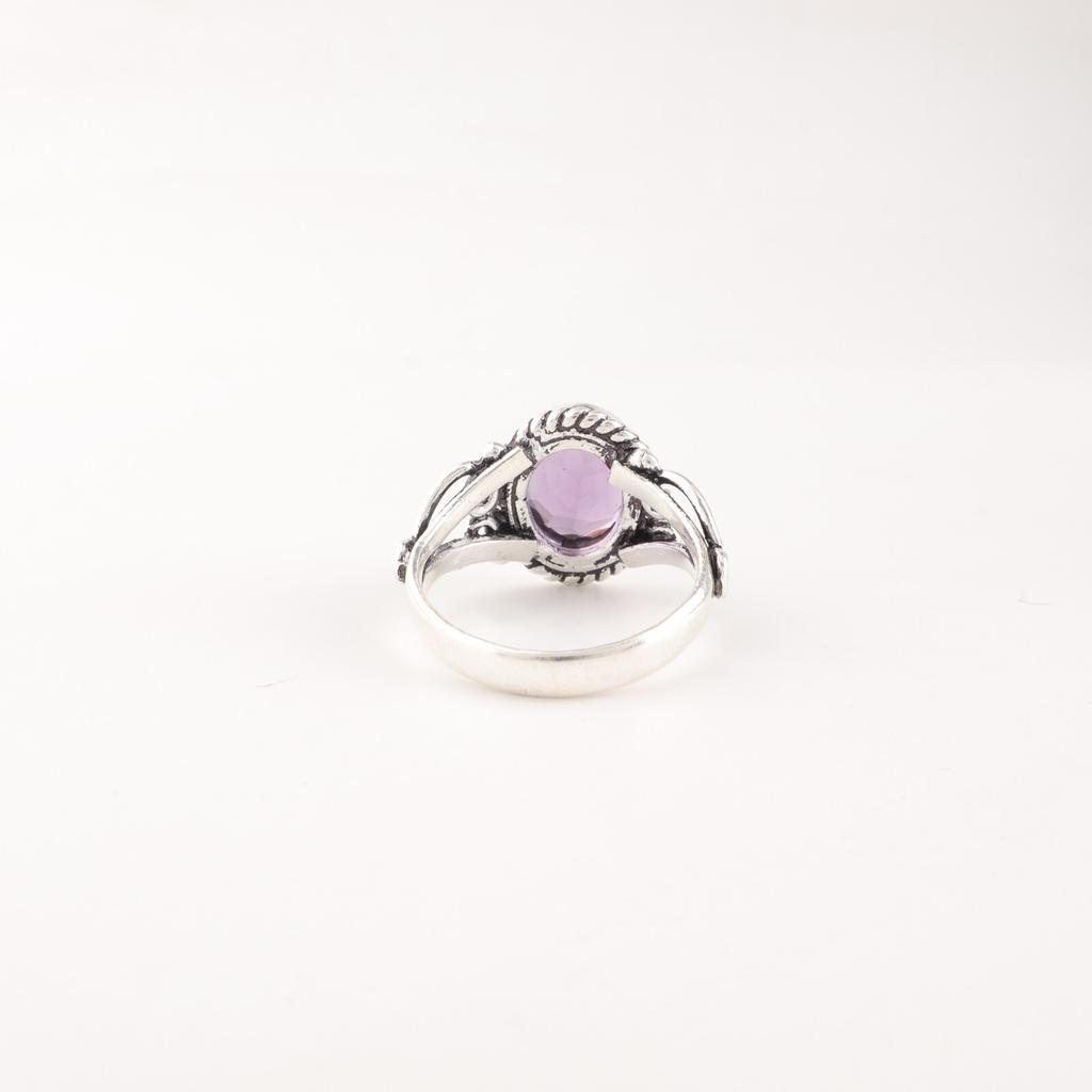 African Amethyst Gemstone 925 Sterling Silver Jewelry Handmade Partywear Ring RR-8-7
