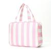 Large Capacity Striped Toiletry Storage Bag Collapsible Cosmetic Pouch Travel Makeup Bag  Gym