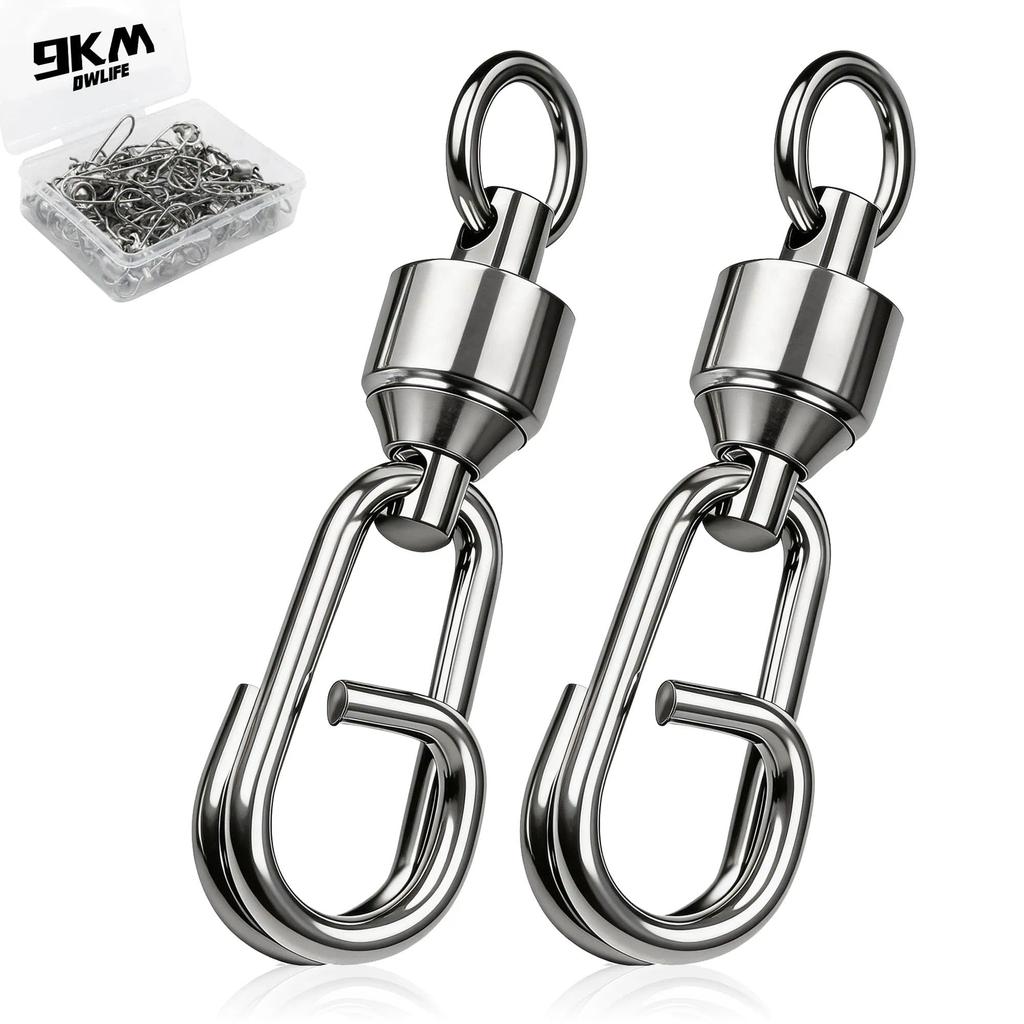 9KM DWLIFE Swivel Snap Ball Bearing Swivel Fishing Snap Lure