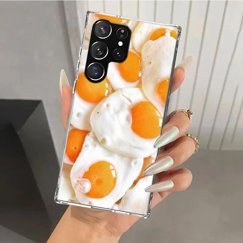 Чехол для телефона Food Fries Beer Cheese Sushi Cookie для Samsung Galaxy S26 S24 S23 Ultra S25 Edge S22 S21 Plus S20 FE + Мягкая печать Sh