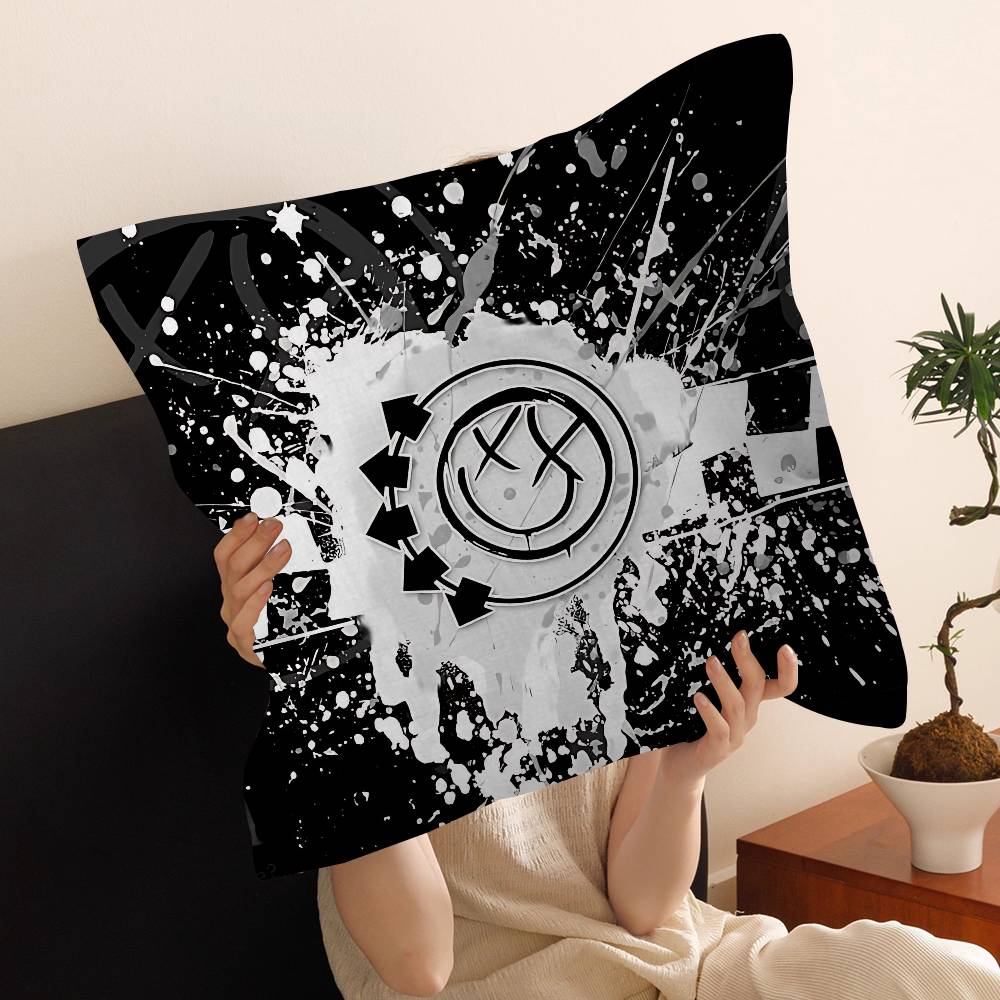B-Blink-182 Hot Band Cushion Cover Polyester Sofa Cushions Decorative Throw Pillows Home Decoration Pillowcover