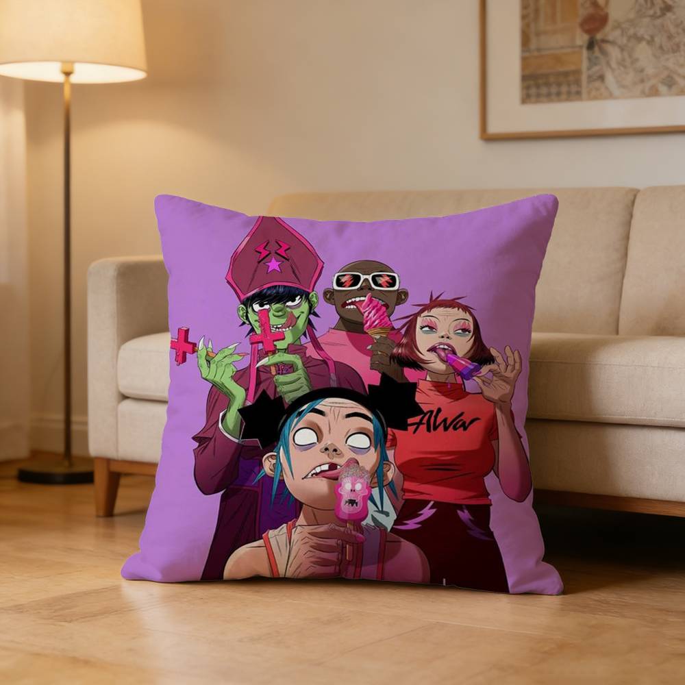G-Gorillaz Rock Band Pillow Case Cushion Cover Throw Pillow Case For Car Sofa