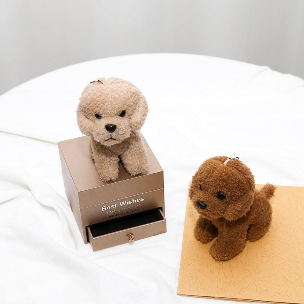 12cm Plush Keychain Teddy Dog Backpack Hangings Cute Small Pendant Birthday Gifts