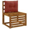 R Back Cushion PUTTEN 100percent  Polyester Red 50 x 40 x 10 cm