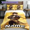 3pcs Duvet Cover Set (1*Duvet Cover + 2*Pillowcase, Without Core), Custom Name Genshin Impact Pattern Bedding Set, Home Bedroom Decor Gift