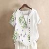 2024 Spring/Summer Plus Size Women's Printed Loose Pullover Shirt