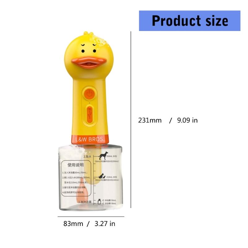 Automatic Pet Bath Foam Machine Electric Dog Soap Dispenser USB Rechargeable