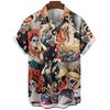 Summer Shirts For Men 3d Vintage Horror Skull Rocker Print Gothic Rockabilly Hawaiian Shirt Short Sleeve Top Male Clothes