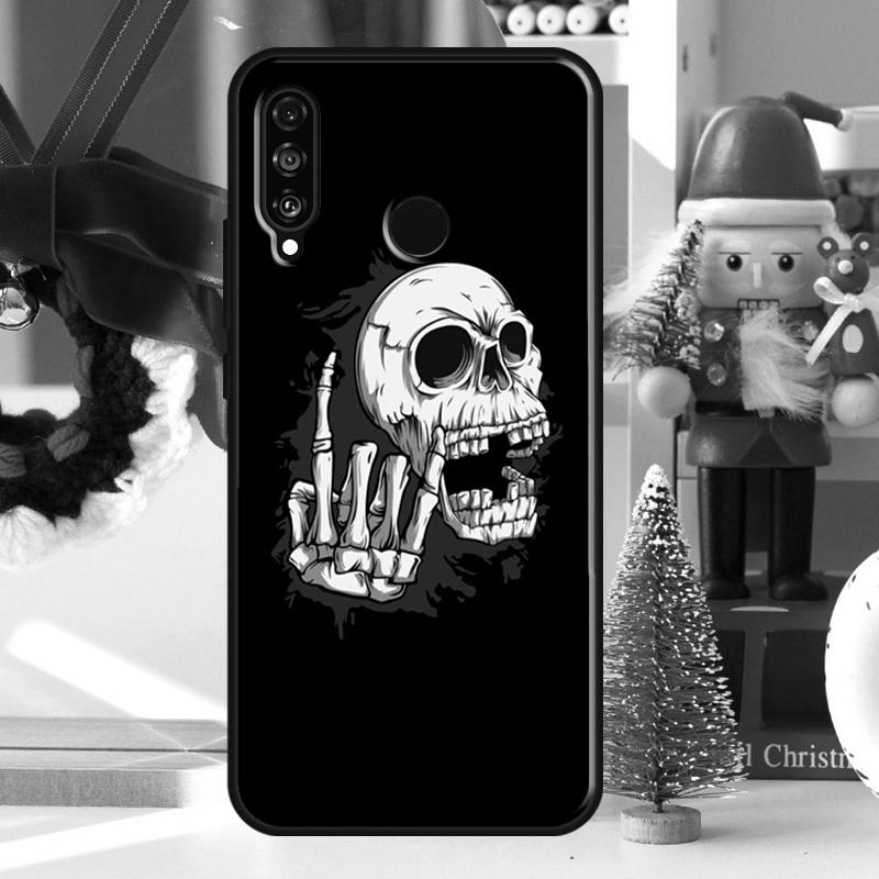 Череп Рок-н-Ролл Для Huawei Nova 7i 8i 11i 12i 12s Y73 Y70 Y90 Y60 Y72 Y61 Y91 9 10 SE P30 Pro P40 Lite Чехол