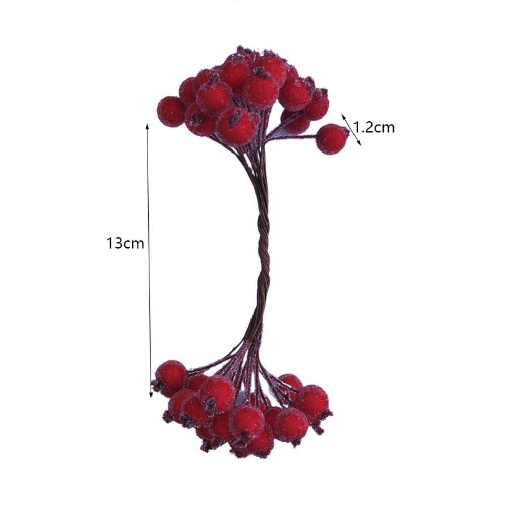 5 пучков гибких ягод, букет, тычинки, двойные головки, мини-искусственные фрукты, свадьба