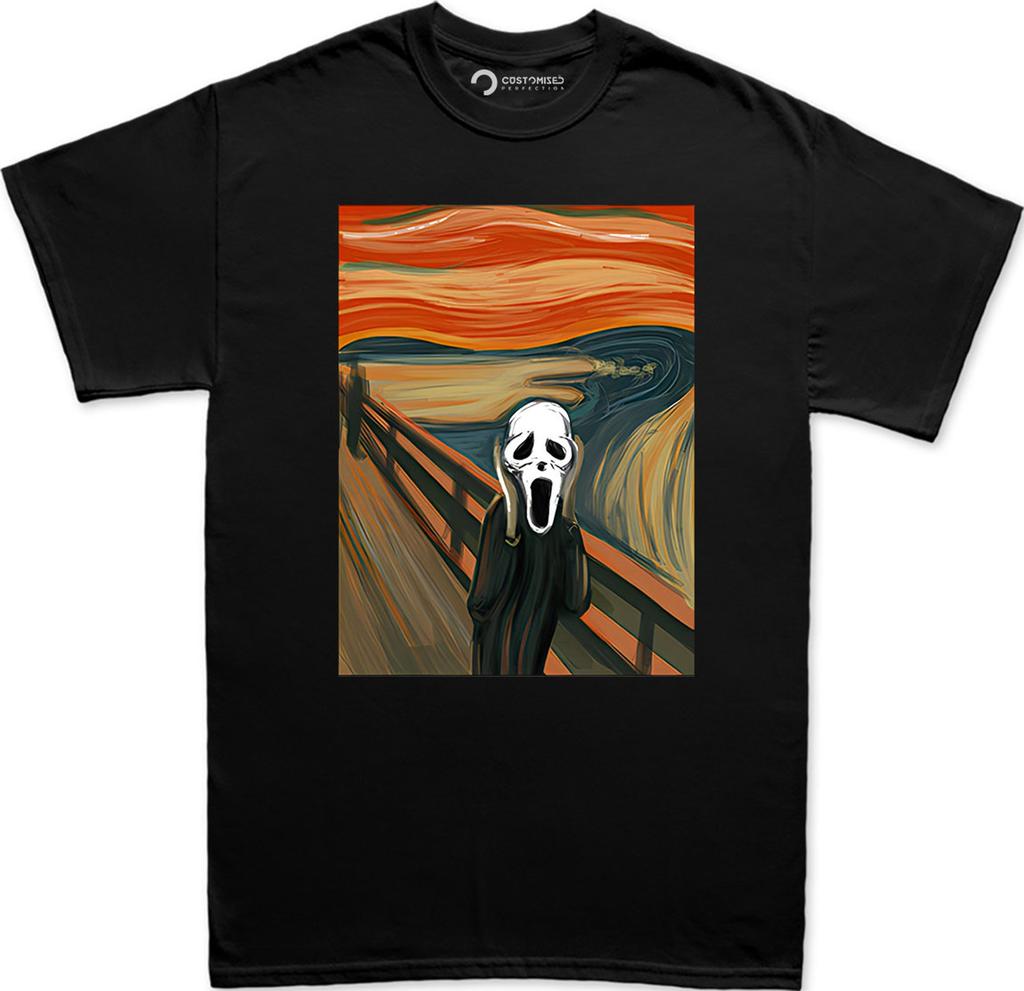 Halloween Scream Mens Shirt, Funny Halloween Tee, Scary Halloween Scream T-Shirt, The Scream Shirt, Halloween Party Tee, Van Gogh T-Shirt
