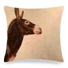 Happy And Cute Donkey Digital Printing Short Plush Pillow Covers Decorative For Car Sofa Office Cushion Cover Home Goods