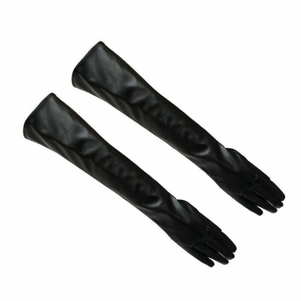 Evening Party Long Elbow Gloves Women Leather Gloves Fashion Gloves