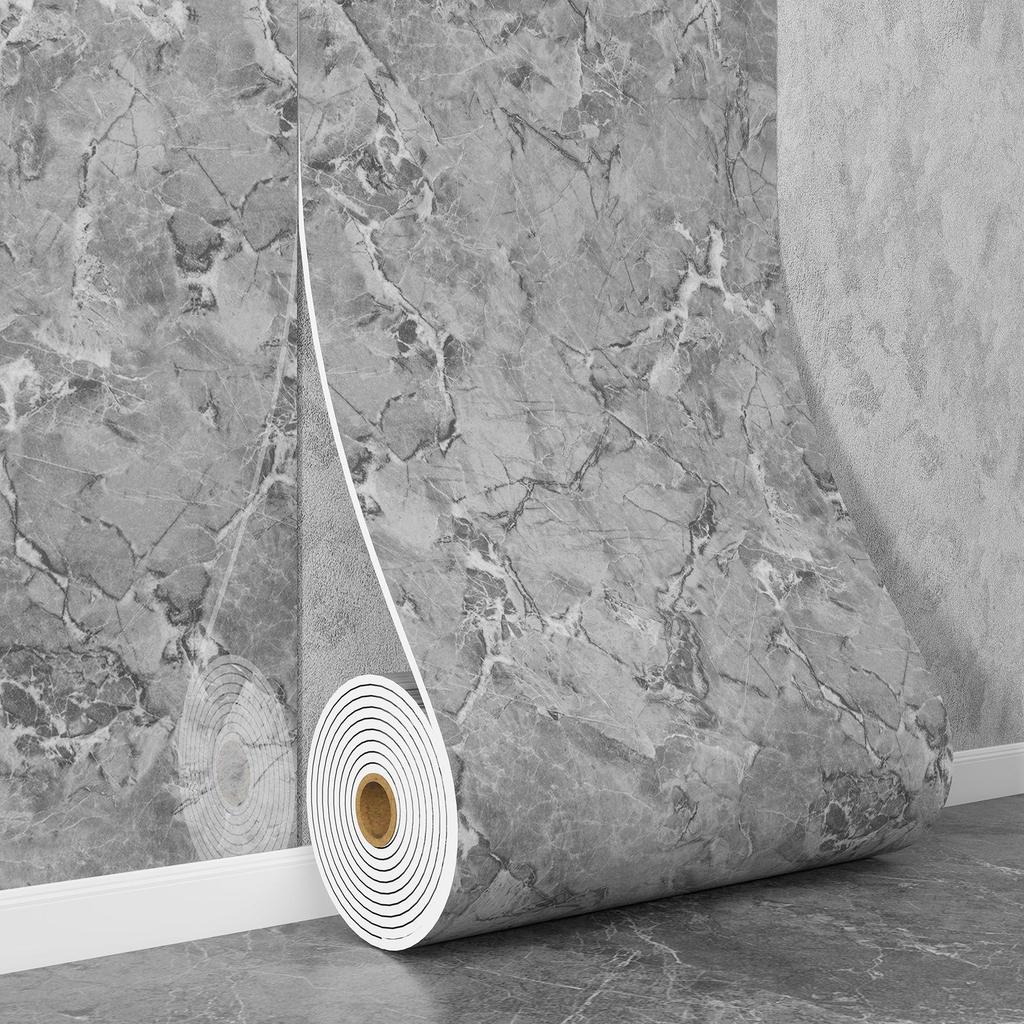 Самоклеящаяся водостойкая настенная наклейка под мрамор для ванной комнаты, гостиной, кухни и ТВ-зоны.