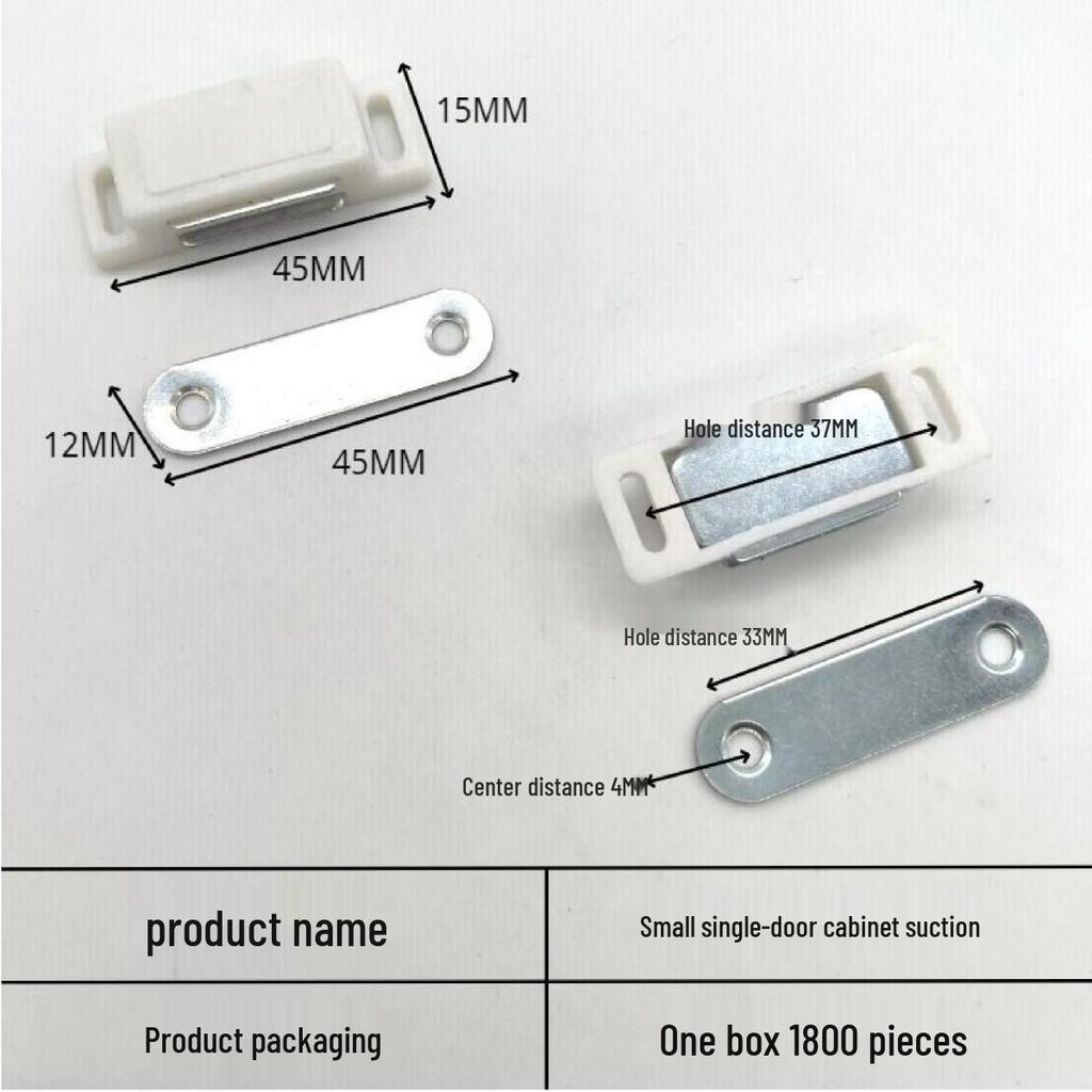 ABS Plastic Single Door Magnetic Catch Clip for Cabinet/Wardrobe