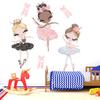 Ballet Dancer Wall Sticker Kids Rooms Cartoon Girl Wall Stickers Decoration Room