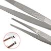 Stainless Steel Toothed Tweezers Grip Hook Head Heat Resistant  Hand Tools