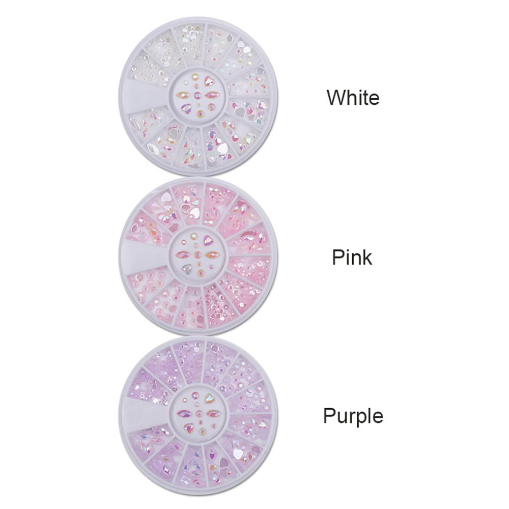 3D Flat Shaped Elongated DIY Tips Glass Stone Manicure Decor Nail Art Rhinestone