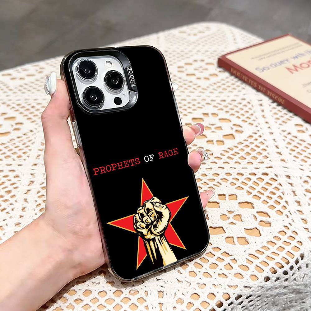 r-Rage Against the Machine-e Phone Case For iPhone 17,16,15,14,13,12,11 Plus,Pro Max,XS,Colored silver phone case