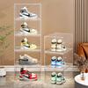 Large AJ Sneaker Organizer Box Thickened Transparent Shoe Box with Magnetic Closure Stackable Multi-Layer Shoe Storage Organizer