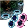 Waterproof Mosaic Solar Disk Light Auto on/Off Round LED Garden Stake Lights Courtyard Landscape Lighting Solar-powered Lights