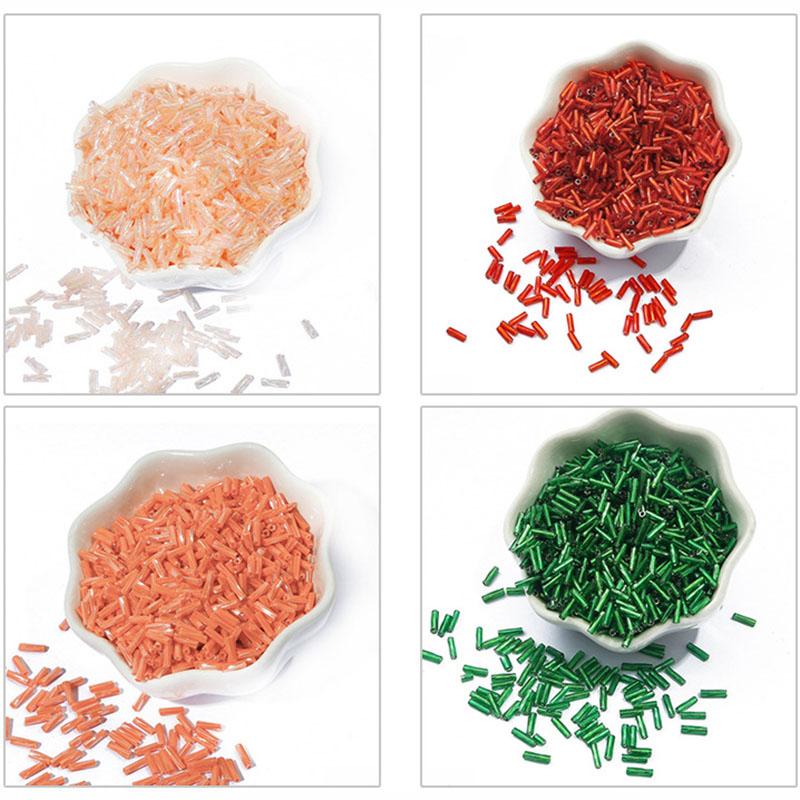 300 шт. 2x6 мм спиральные трубчатые бусины, аксессуары для одежды, изготовление платьев, сделай сам, спиральные стеклянные бусины для изготовления ювелирных изделий, браслетов, стекляруса, крутые трубчатые бусины