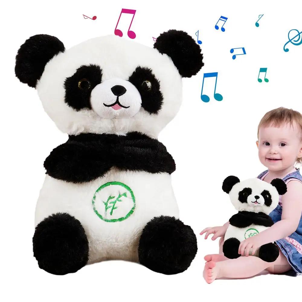 Breathing Soothing Panda,Panada Sound Machine with Lights and Music Sensory Plushies Panada Toy for Baby
