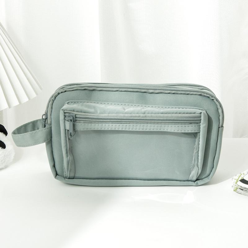 Прозрачный пенал для девочек, коробка для канцелярских принадлежностей для девочек, новый вместительный и эстетический пенал для девочек